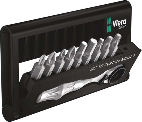 Wera Werk Bit-Sortiment m. Ratsche, 10-tlg 073645