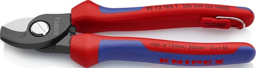 Knipex-Werk Kabelschere 165mm, mit Bef.-Öse 95 12 165 T BK