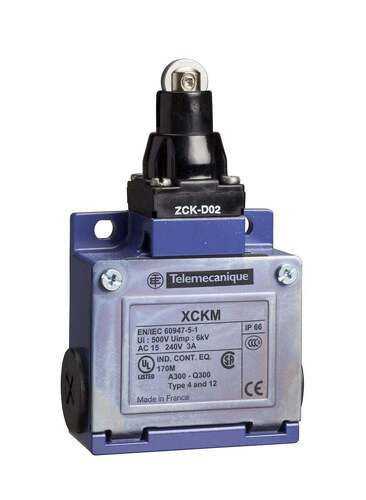 Telemechanique Sensors Positionsschalter IP66 Ö+S m.Rollenst. XCKM502 Telemechanique Sensors Positionsschalter IP66 Ö+S m.Rollenst. XCKM502