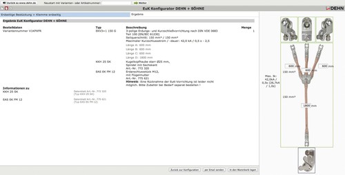 DEHN Erdungs u. Kurzschließseil EKV3+1150GV1KPXFR