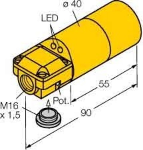 Turck Sensor kapazitiv BC20-K40SR-VP4X2
