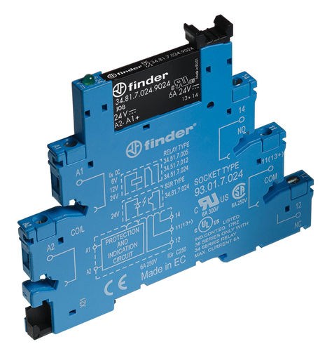 Finder Koppelrelais 240VDC 38.81.3.240.8240 Finder Koppelrelais 240VDC 38.81.3.240.8240