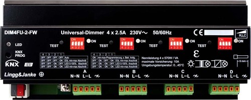 Lingg&Janke Universal-Dimmer 4-fach 4x2,5A/570W DIM4FU-2-FW