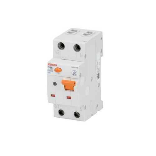 Gewiss Brandschutzschalter B-13A 6kA 1+N pol 2TE GW91907