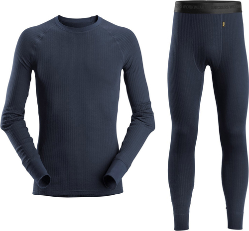 Snickers Workwear AW Shirt + Johns l. Set S,navy 94459500004