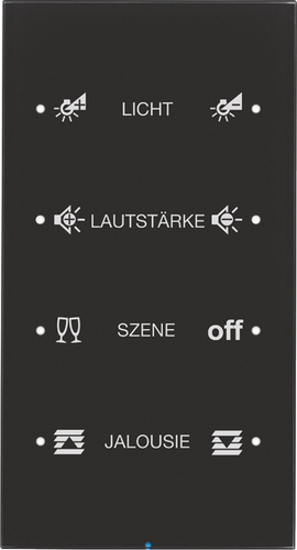 Berker Touch-Sensor 4-fach ch Glas schwarz 75144155