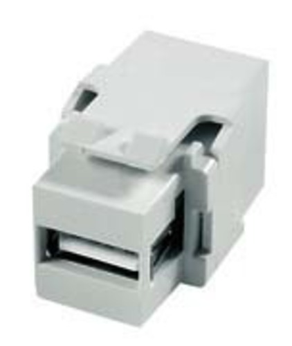 Telegärtner USB-Keystone f-f Typ A RAL9003 100023178 Telegärtner USB-Keystone f-f Typ A RAL9003 100023178