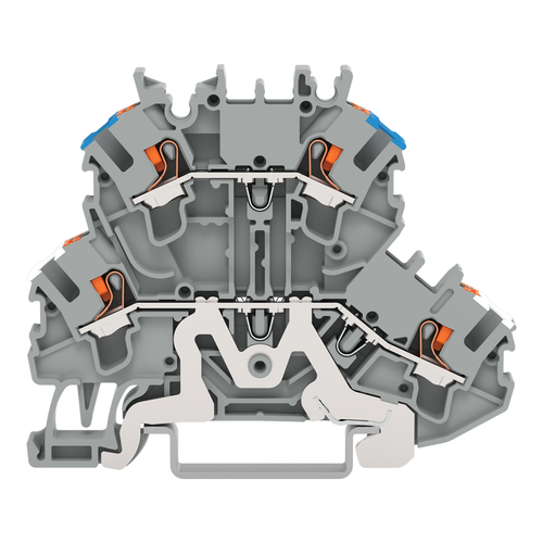 WAGO GmbH & Co. KG Doppelstockklemme Drücker,grau 2202-2218