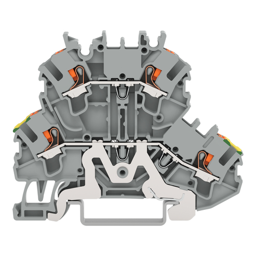 WAGO GmbH & Co. KG Doppelstockklemme Drücker,grau 2202-2227