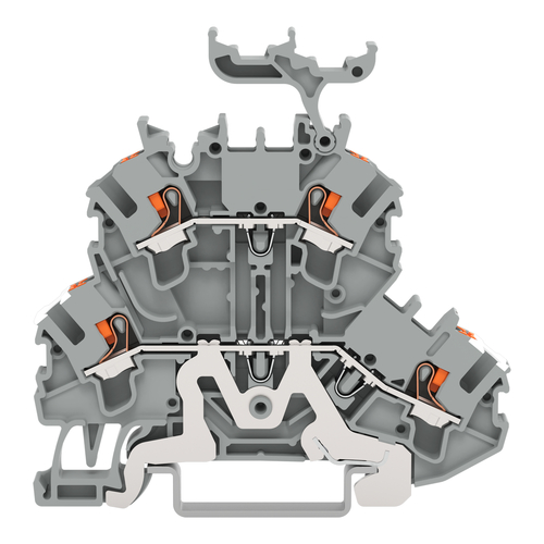 WAGO GmbH & Co. KG Doppelstockklemme Drücker,grau 2202-2258