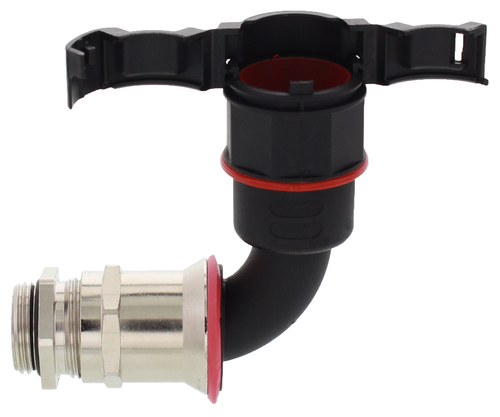 Wiska Wellrohrverschraubung NW17 90Grd.schwarz EMBF90CG-17-20-BK Wiska Wellrohrverschraubung NW17 90Grd.schwarz EMBF90CG-17-20-BK