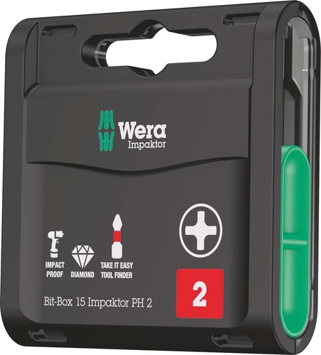 Wera Werk Bit-Box Impaktor 15xPH 2x25 05057752001