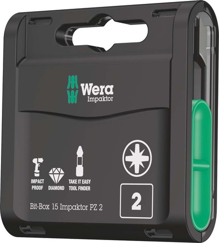 Wera Werk Bit-Box Impaktor 15xPZ 2x25 05057763001