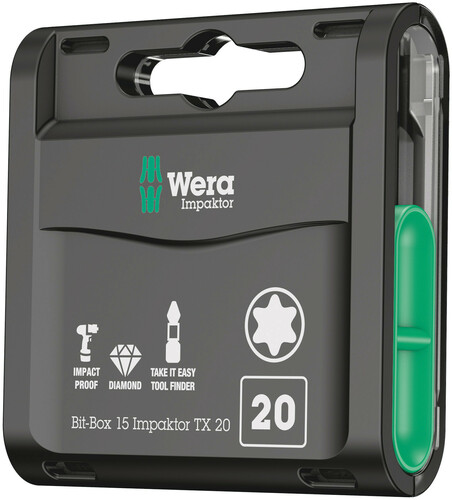 Wera Werk Bit-Box Impaktor 15xTX 20x25 05057772001