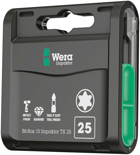 Wera Werk Bit-Box Impaktor 15xTX 25x25 05057775001