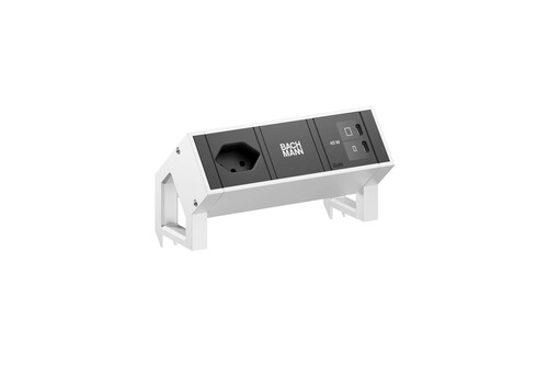 Bachmann DESK2 1xCH 90° 1xUSB C/C 45W 0,2m INOX BM0023878 Bachmann DESK2 1xCH 90° 1xUSB C/C 45W 0,2m INOX BM0023878