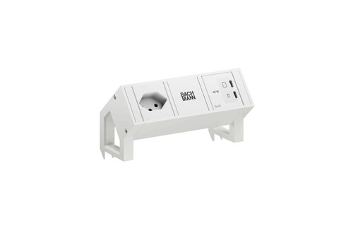 Bachmann DESK2 white 1xCH 90° 1xUSB C/C 45W 0,2m RAL9010 BM0023880 Bachmann DESK2 white 1xCH 90° 1xUSB C/C 45W 0,2m RAL9010 BM0023880