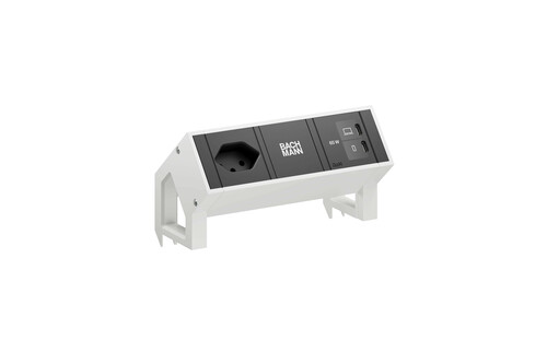 Bachmann DESK2 1xCH 90° 1xUSB C/C 65W 0,2m RAL9010 BM0023882 Bachmann DESK2 1xCH 90° 1xUSB C/C 65W 0,2m RAL9010 BM0023882