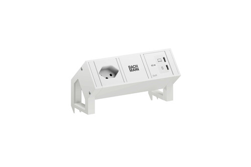 Bachmann DESK2 white 1xCH 90° 1xUSB C/C 65W 0,2m RAL9010 BM0023885 Bachmann DESK2 white 1xCH 90° 1xUSB C/C 65W 0,2m RAL9010 BM0023885