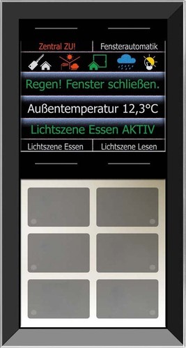 Issendorff Glas-Tastenfeld rahmenlos schwarz m.6+4Tasten,6 LED LCN - GTS10DB