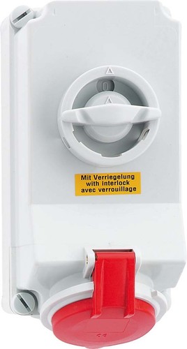 Bals Elektrotech. Wandsteckdose GT abschaltb 32A 4p 400V 6h IP44 16042