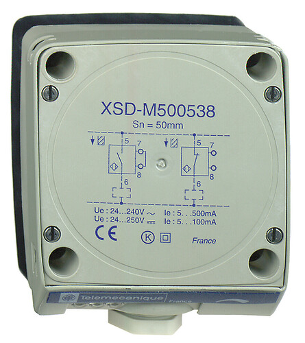 Telemechanique Sensors Näherungsschalter induktiv NO, 2L, 24-240VAC XSDA600519H7
