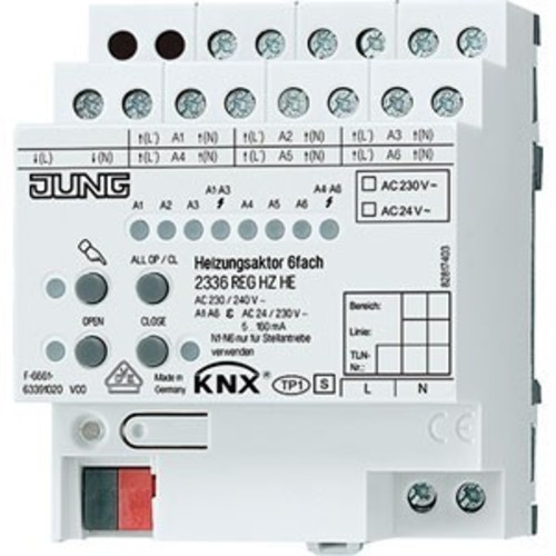 Jung KNX Heizungsaktor 6-fach REG Triac 4TE 2336 REG HZ HE