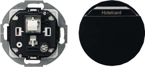 Berker Hotelcard-Schaltaufsatz schwarz glänzend 16402035 Berker Hotelcard-Schaltaufsatz schwarz glänzend 16402035