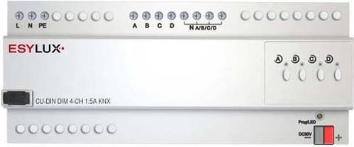 ESYLUX KNX-Dimmaktor 4-fach 1,5A proKanal CU-DINDIM4-CH1.5AKNX