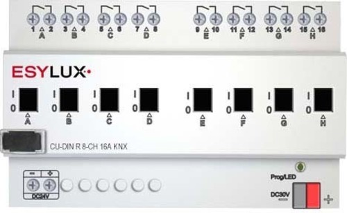 ESYLUX KNX-Schaltaktor 8-fach 16A proKanal CU-DIN R 8-CH16A KNX