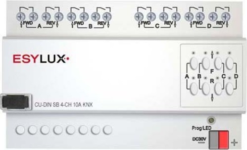 ESYLUX KNX-Jalousieaktor 8-fach 10A 4-Kanal CU-DIN SB 4-CH10AKNX