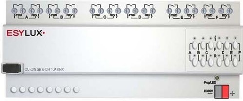 ESYLUX KNX-Jalousieaktor 12-fach 10A 6-Kanal CU-DIN SB 6-CH10AKNX