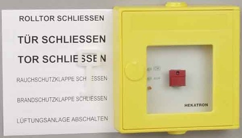 Hekatron Vertriebs Druckknopftaster gelb 24V 2x1 Wechsl. DKT 02 ge