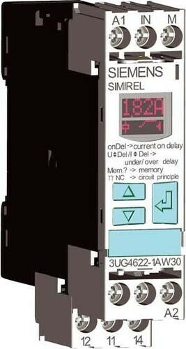 Siemens Dig.Industr. Überwachungsrelais von 0.1 - 10A AC/DC 3UG4622-1AA30
