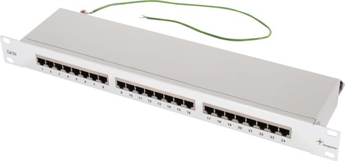 Telegärtner 19Z-Panel MPP24-H CAT.5E 1HE ungesch. RAL7035 100007024