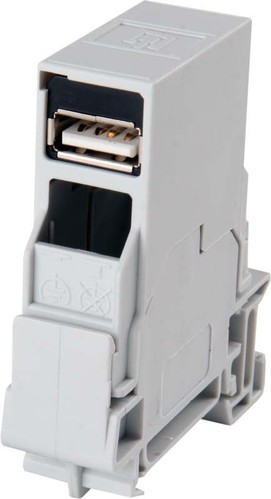 Telegärtner STX Tragschienen-Verbinder USB Kuppl. f-f Typ A 100007438