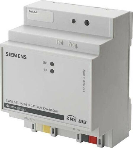 Siemens Dig.Industr. IP-Gateway KNX-Bacnet N143 5WG1143-1AB01 Siemens Dig.Industr. IP-Gateway KNX-Bacnet N143 5WG1143-1AB01