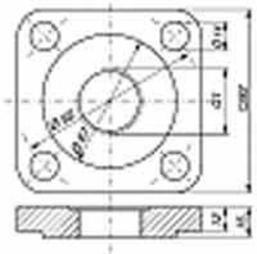 Jola Vierkantflansch V4A,92x92 9230000000001500