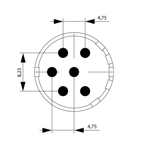 Weidmüller Kontakt Lötbuchse, Lötkelch SAI-M23-BE-6-F