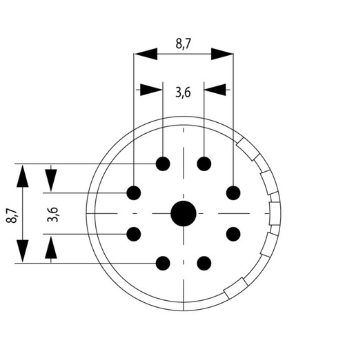 Weidmüller Kontakt Einlötbuchse,17mm SAI-M23-BE-9-17MM-G