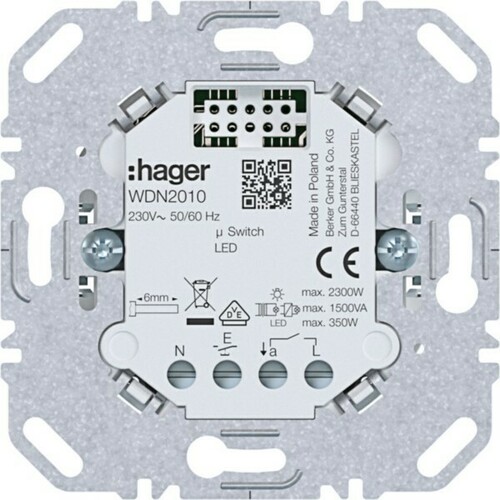 Hager Universal Schalteinsatz 1-fach (R,L,C,LED) WDN2010