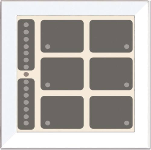 Issendorff Glas-Tastenfeld rahmenlos weiß m.8 Tasten 6LED LCN - GTS8W