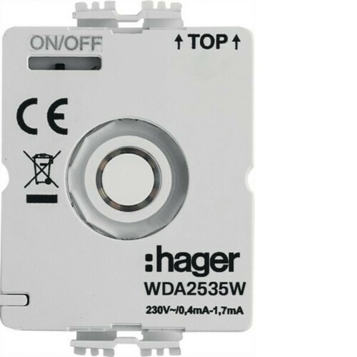 Hager LED-Modul Drehschalter 230V mit Neutral. WDA2535W