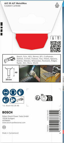Bosch Power Tools Sägeblatt für Oszillierer EXP AIZ20AIT,40x20mm 2608902043