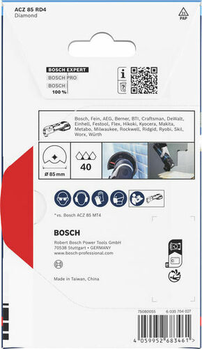 Bosch Power Tools Sägeblatt für Oszillierer EXP ACZ85RD4,85mm 2608902057