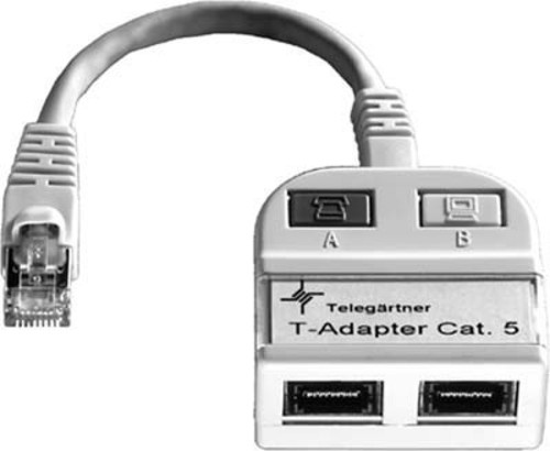 Telegärtner Modular-T-Adapter 2x10/100BT/geschirmt 100023150