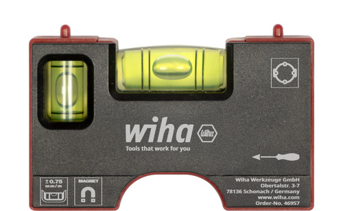 Wiha Mini-Wasserwaage 8 cm mit Magnet 46957 Wiha Mini-Wasserwaage 8 cm mit Magnet 46957