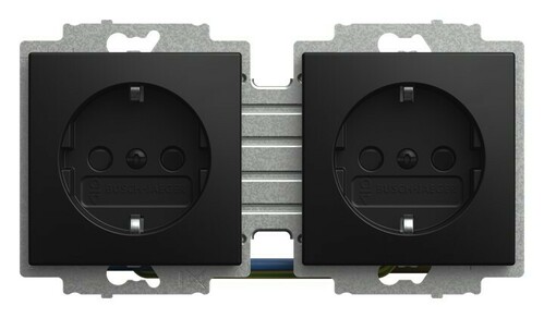 Busch-Jaeger SCHUKO Doppelsteckdose Safety+ 20-2 EUCB-915-503