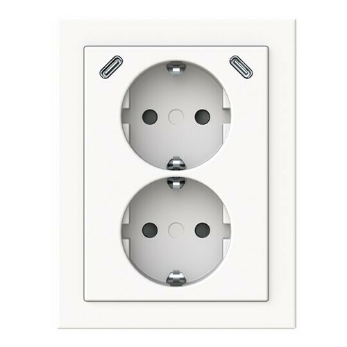 Busch-Jaeger SCHUKO-2x USB Steckdose Safety+ 202EAPJB2USBC-84