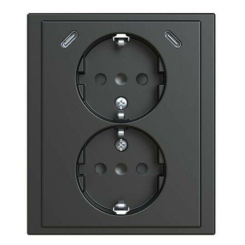 Busch-Jaeger SCHUKO-2x USB Steckdose Safety+ 202EUJRB2USBC-81